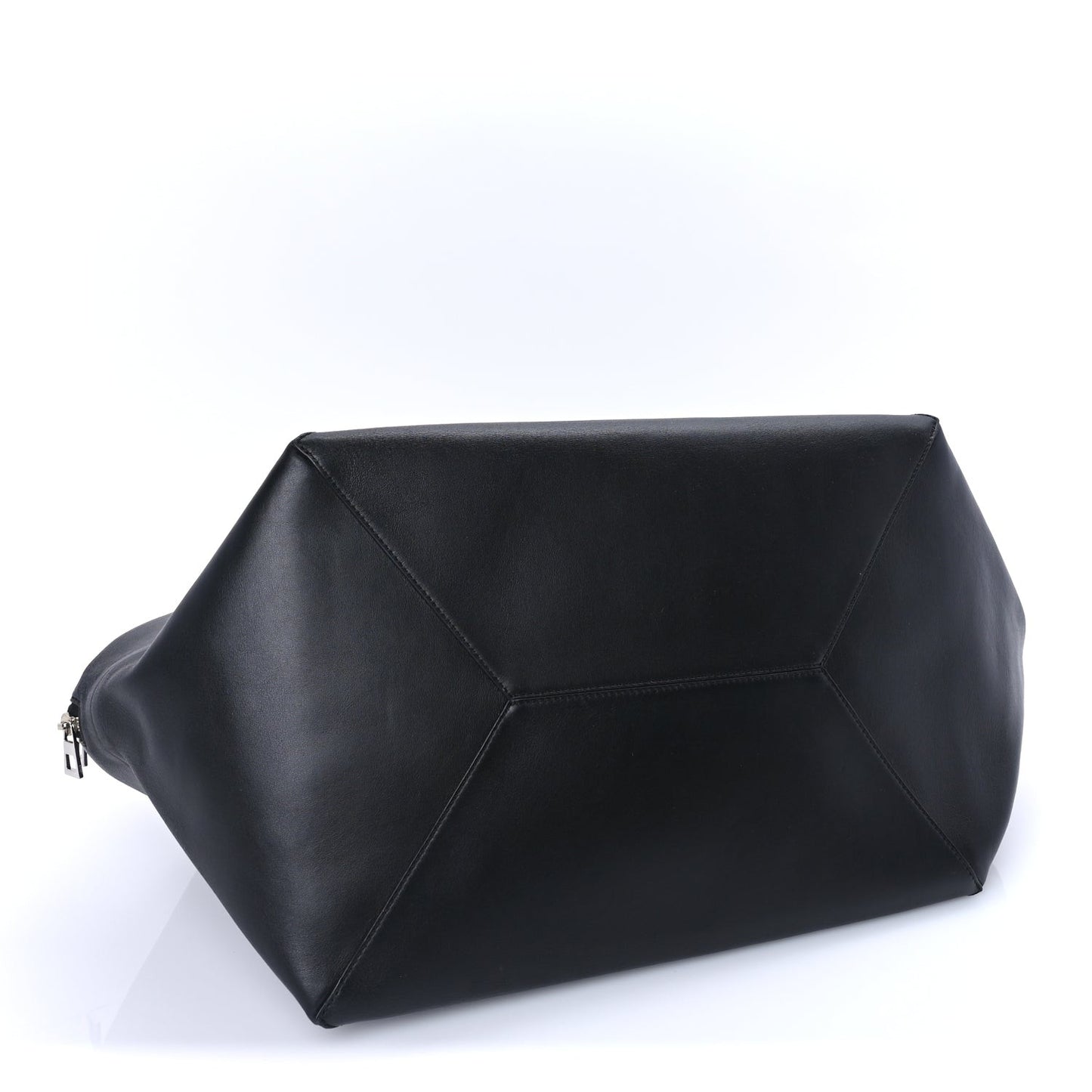 Shiny Calfskin Puzzle Fold Duffle Black Black