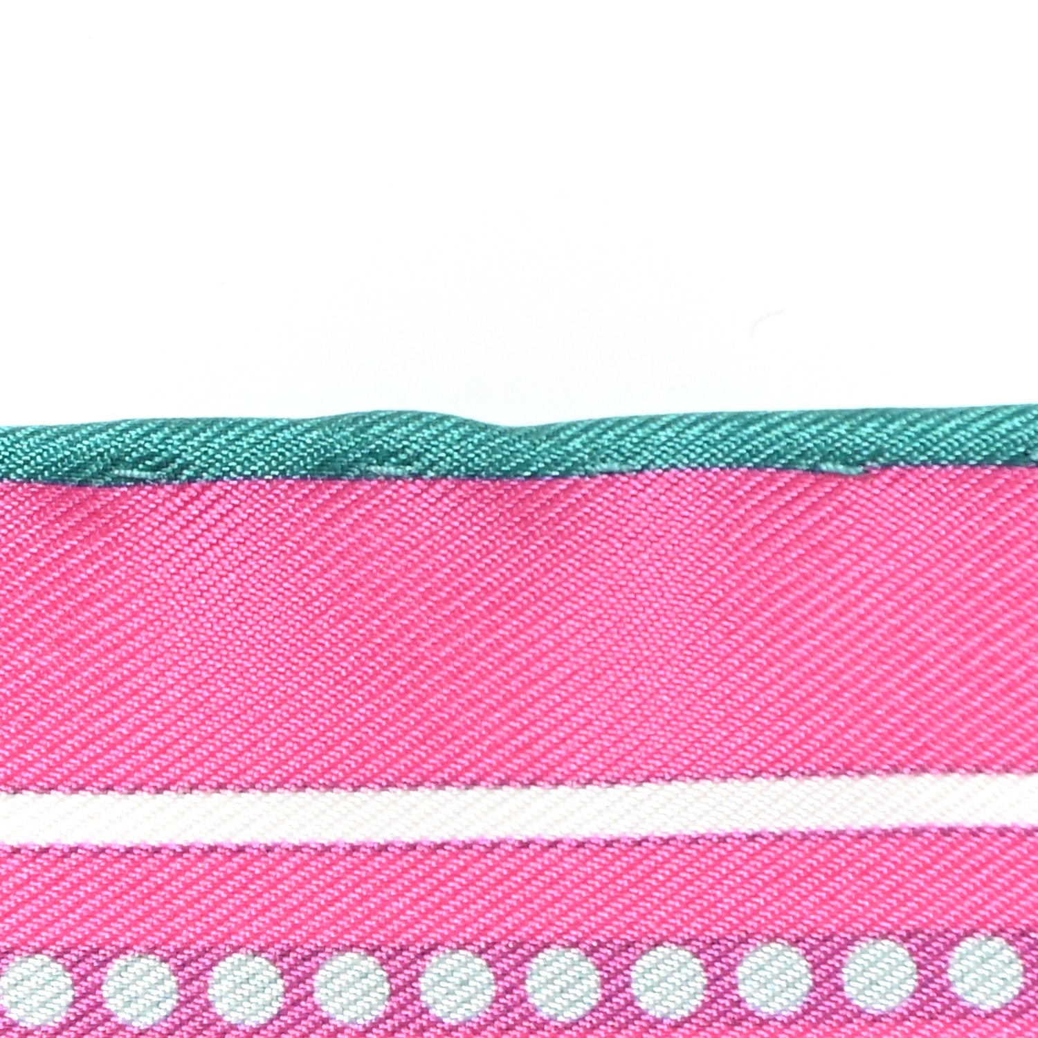 Hermes Silk Couvertures Et Tenues Double Face Scarf 90 Vert Rose White 7 of 7