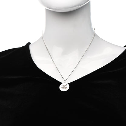 Tiffany Sterling Silver New York Round Tag Necklace 2 of 4