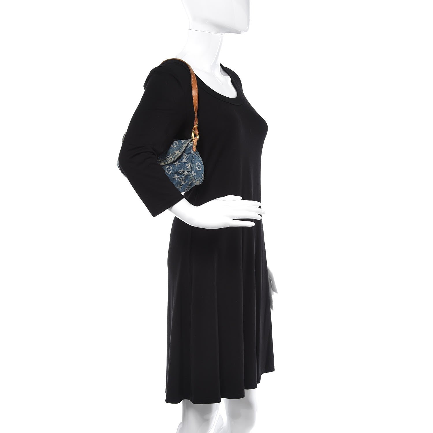 Louis Vuitton Monogram Denim Mini Pleaty Blue 2 of 9