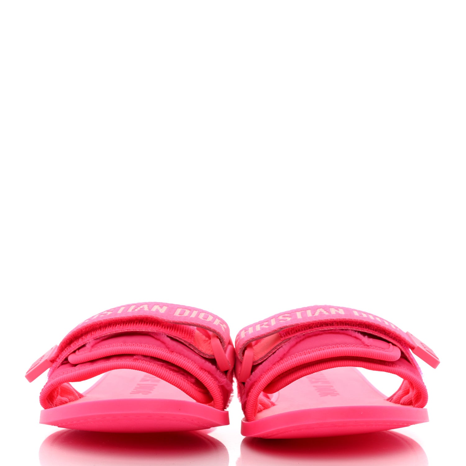 Christian Dior Technical Stretch Fabric Camouflage Dio(r)evolution Slide Sandals 39 Fuchsia Fluo 2 of 8