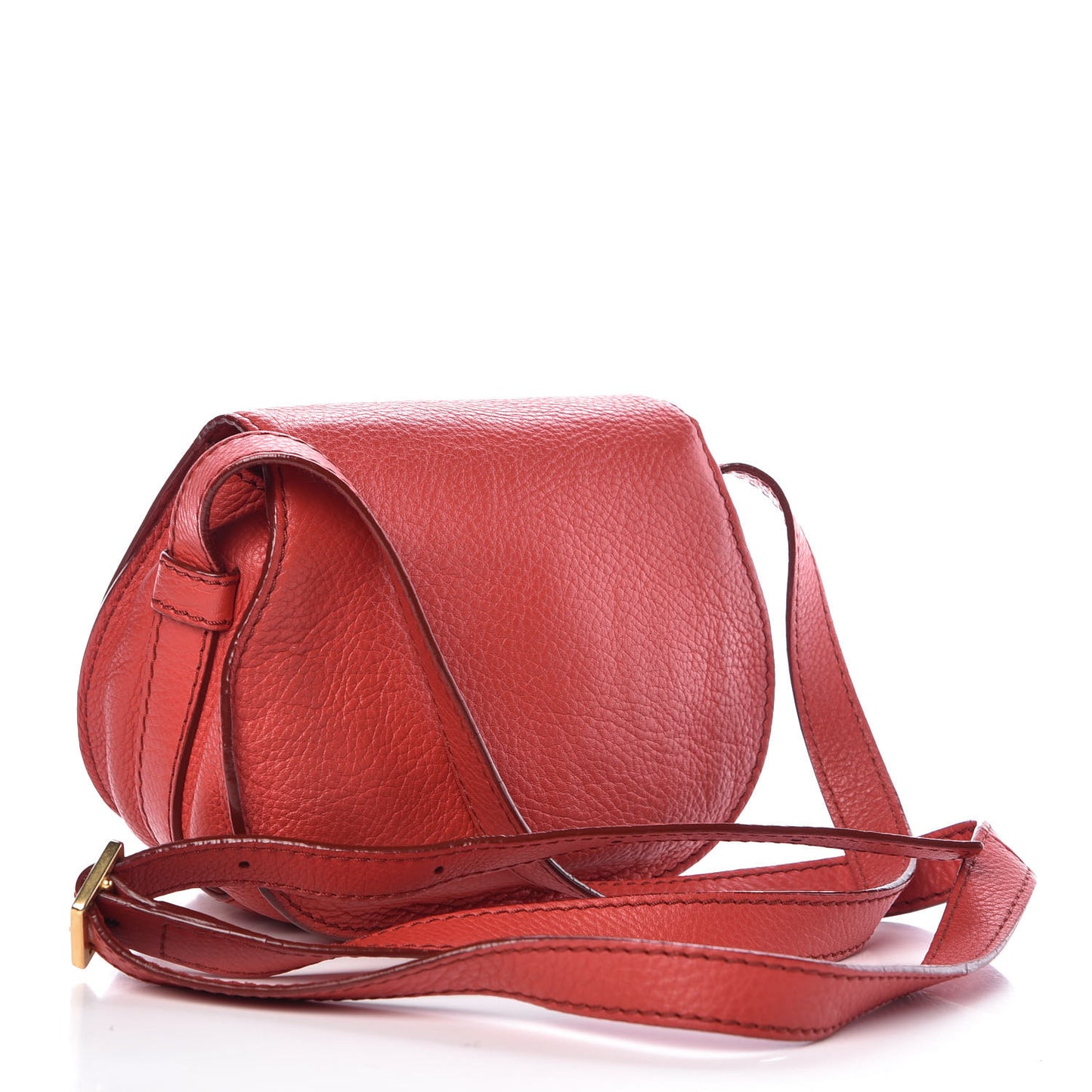 Calfskin Mini Marcie Round Crossbody Bag Red
