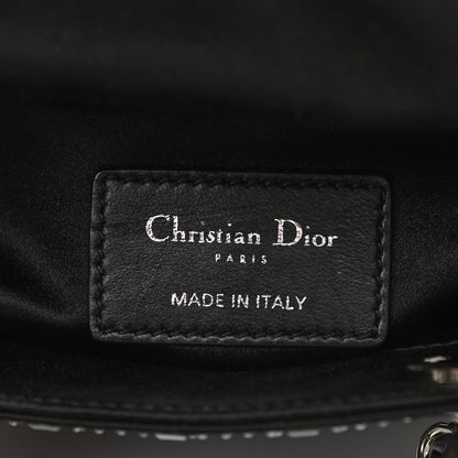 Christian Dior Satin Crystal Cannage Mini Lady Dior Black 5 of 9