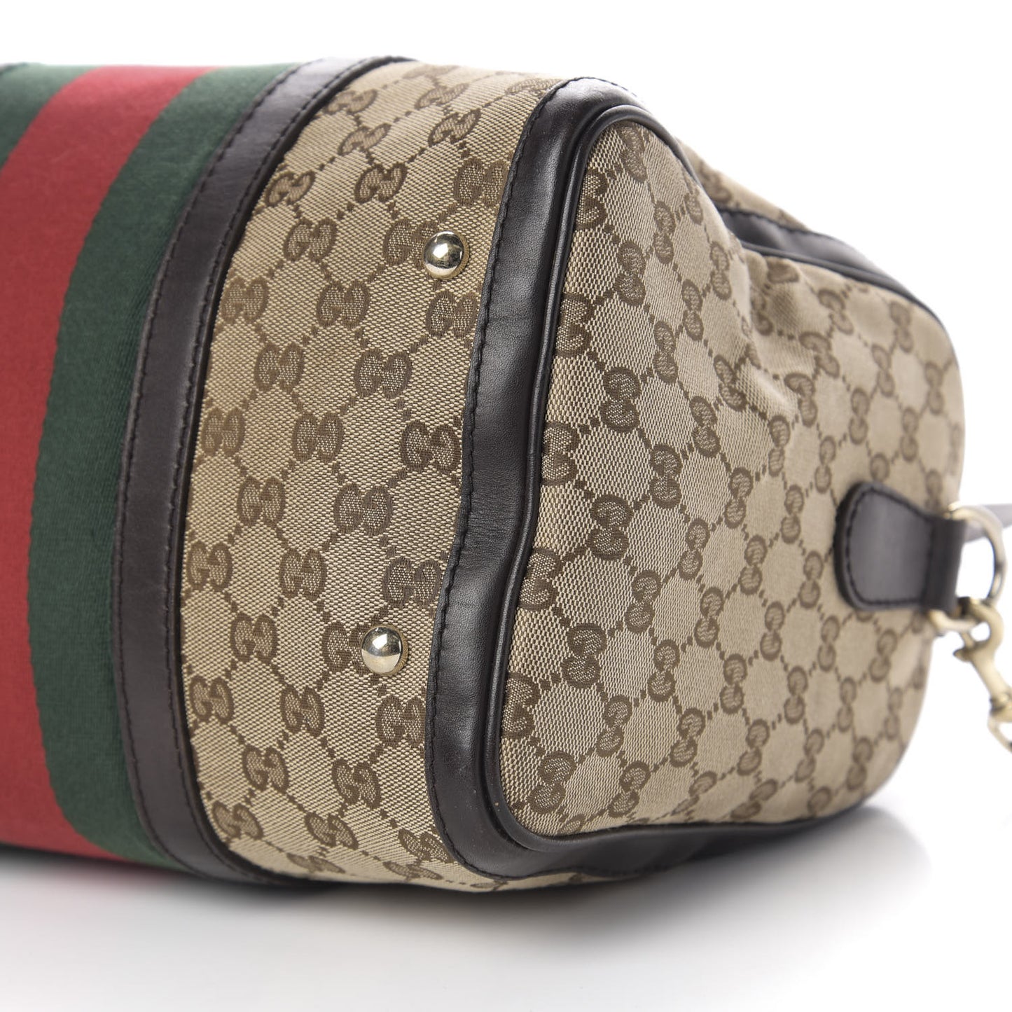 Monogram Vintage Web Medium Boston Dark Brown