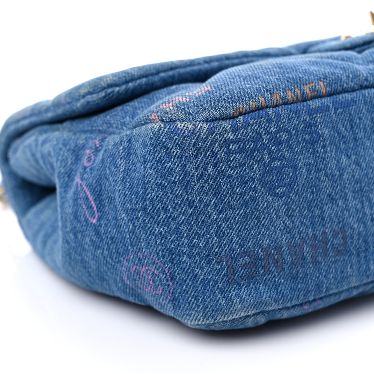 Denim Quilted Denim Large Mood Flap Blue Multicolor