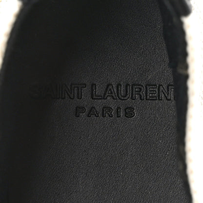 Saint Laurent Canvas Nappa Elba Light Logo Embroidered Espadrilles 36 Ecru 8 of 12