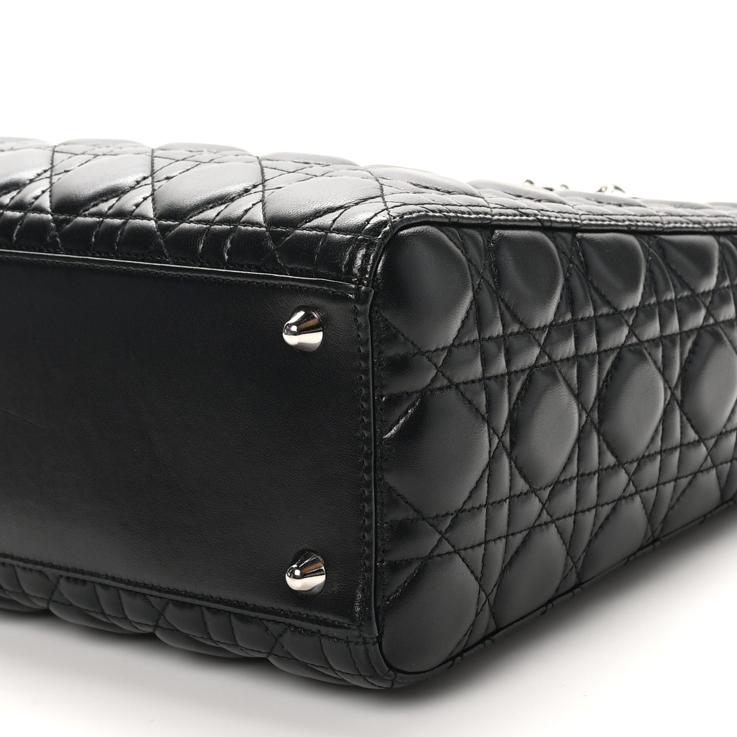 Lambskin Cannage Large Lady Dior Black