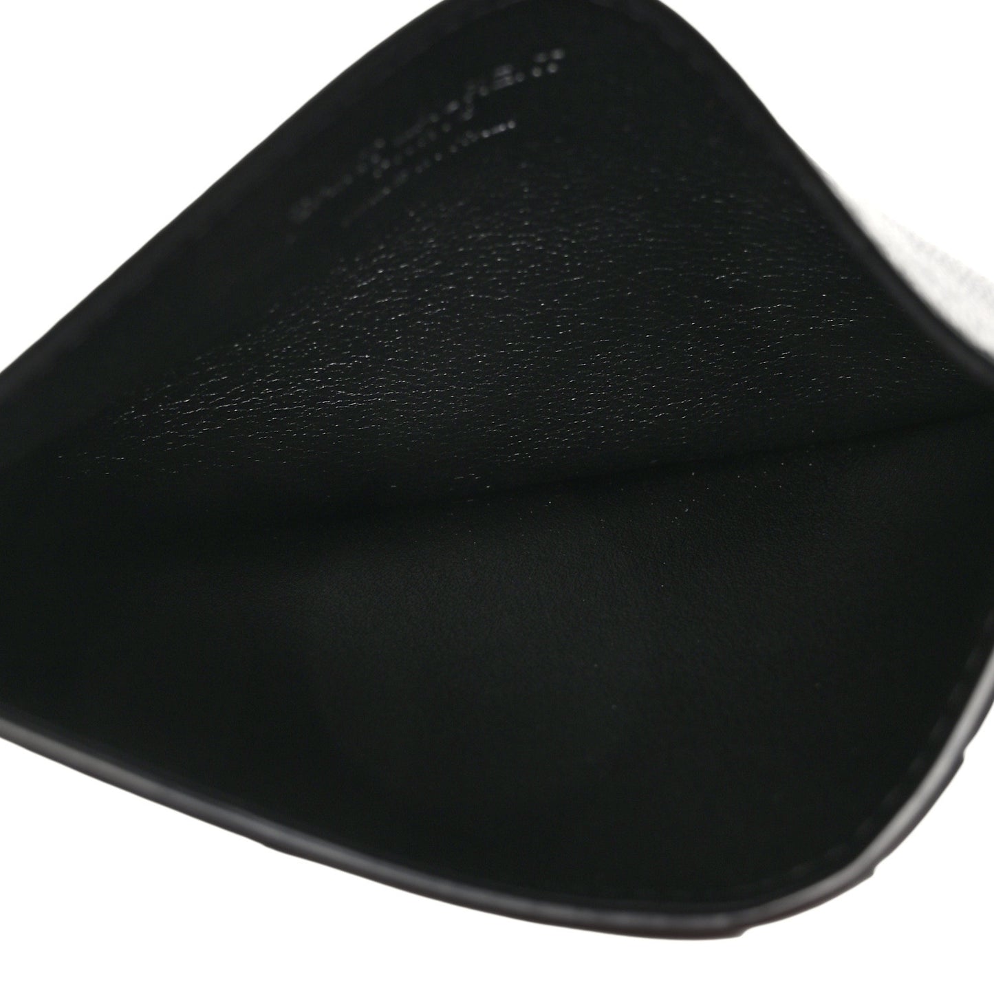 Calfskin 5 Fragments Zip Pouch Card Holder Black