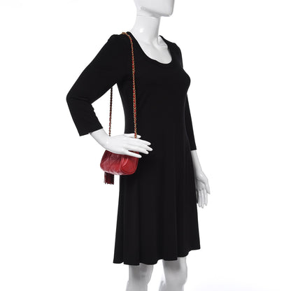 Chanel Lambskin Quilted Small Tassel Camera Case Red 2 of 11