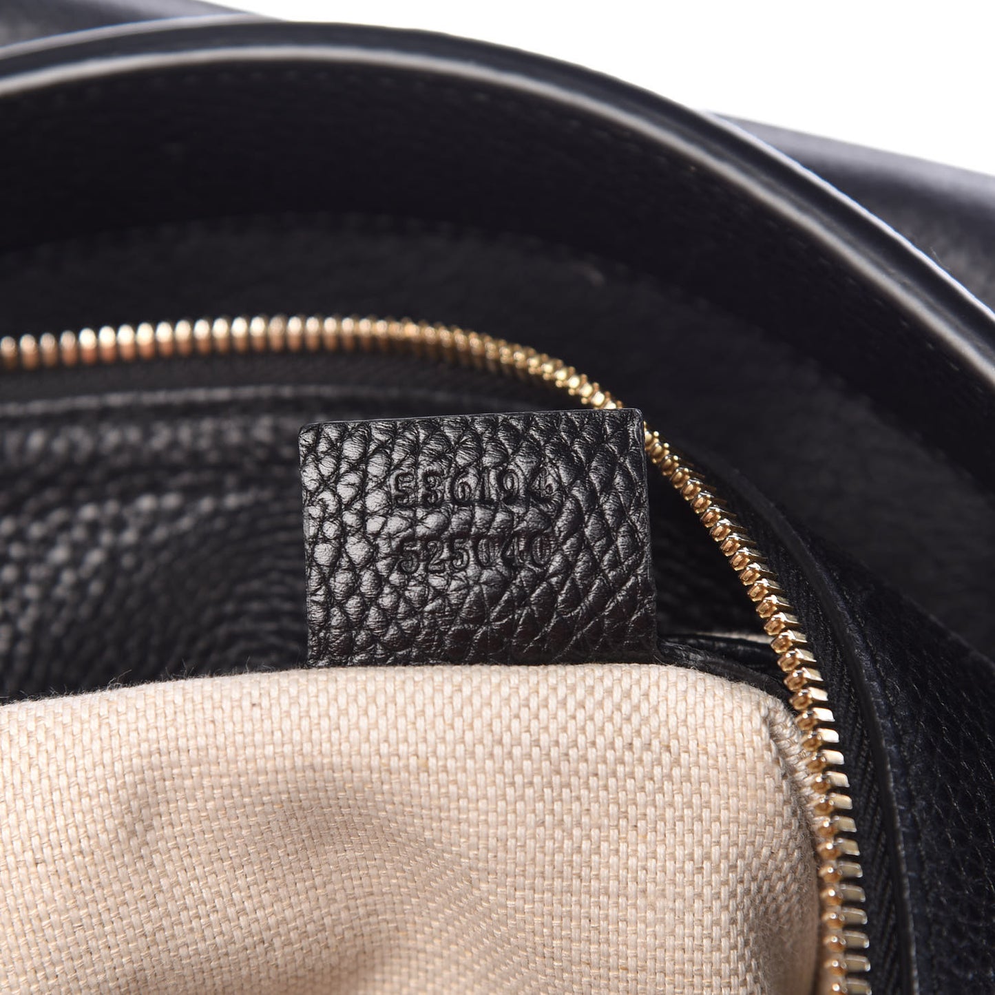 Pebbled Calfskin Large Soho Hobo Black
