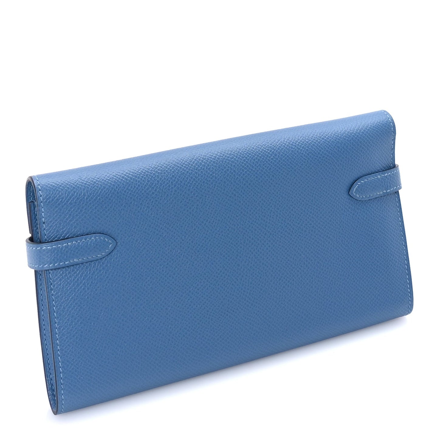 Epsom Kelly Longue Wallet  Bleu Azur