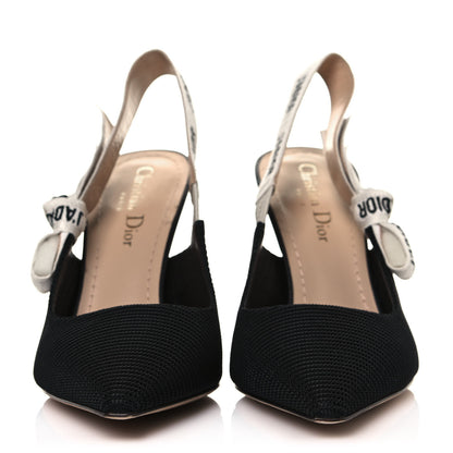 Christian Dior Technical Canvas Ribbon J'Adior Slingback 100mm Pumps 37.5 Black 2 of 8