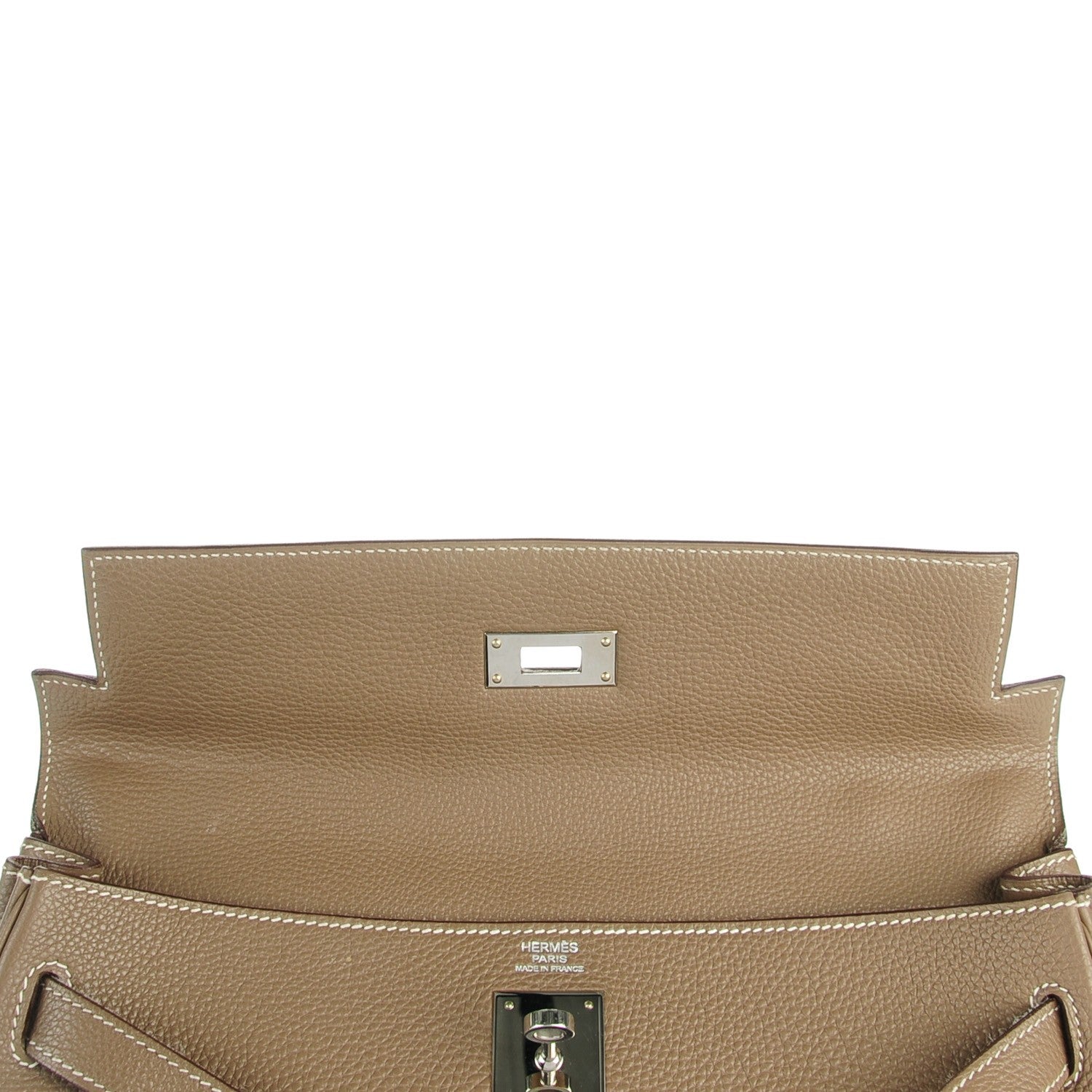Hermes Togo Kelly Retourne 32 Etoupe 13 of 26