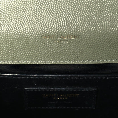 Saint Laurent Grain De Poudre Small Monogram Kate Satchel  Green 5 of 8