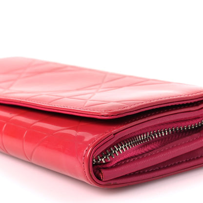 Christian Dior Patent Cannage Rendez-vous Chain Wallet Fuchsia 8 of 8