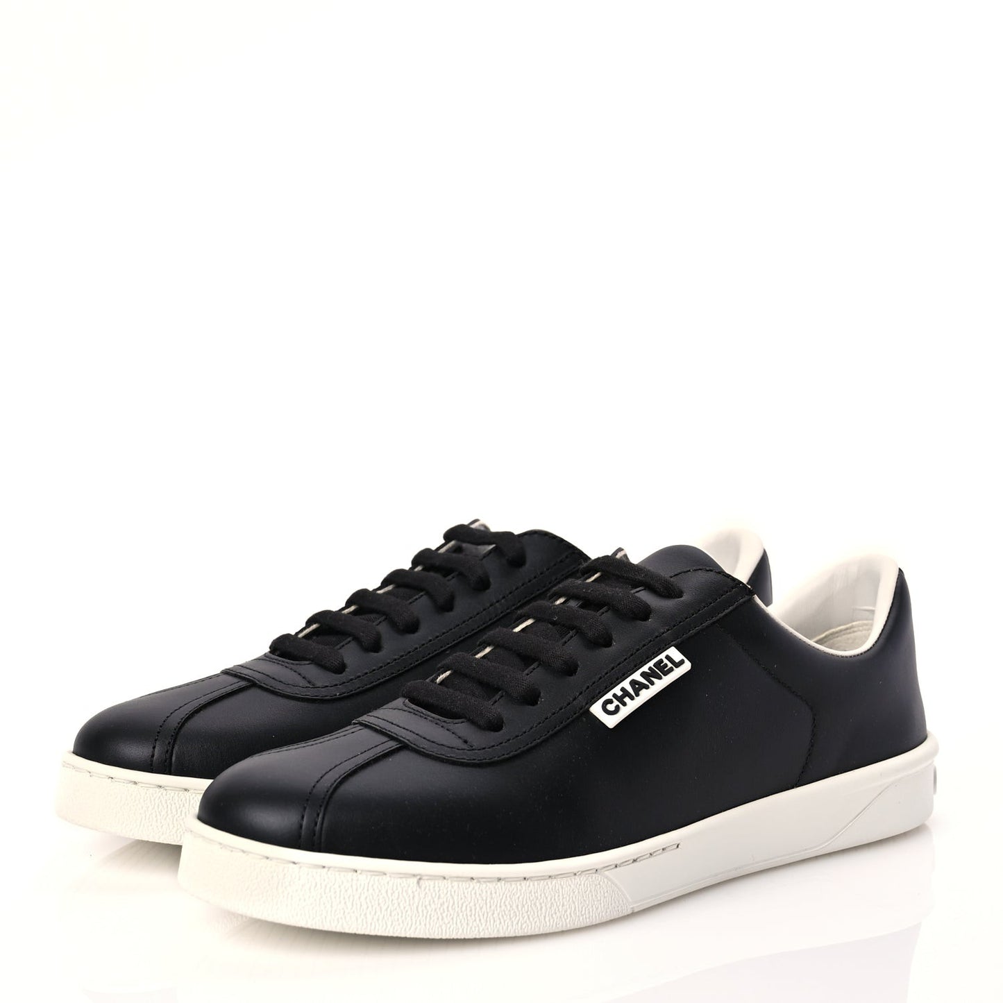 Calfskin CC Womens Sneakers 39 Black