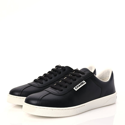 Chanel Calfskin CC Womens Sneakers 39 Black 3 of 8