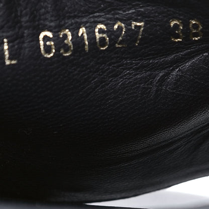 Chanel Lambskin Canvas Chain Flat Sandals 38 Black 8 of 8