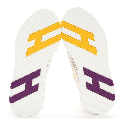 Hermes Air Mesh Suede Goatskin Bouncing Sneakers 36 White Multicolor 6 of 7