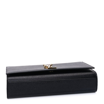 Saint Laurent Grain De Poudre Medium Classic Monogram Kate Satchel Black 3 of 8