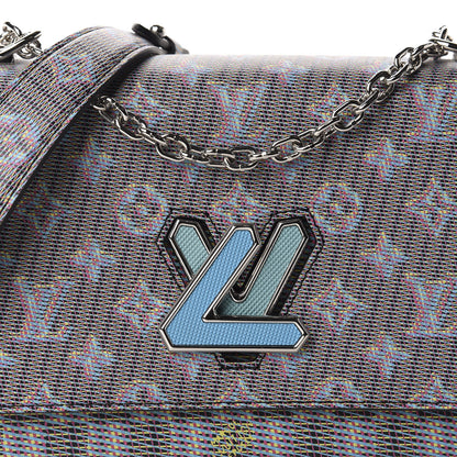 Louis Vuitton Calfskin Monogram LV Pop Twist Shoulder Bag MM Blue 10 of 10