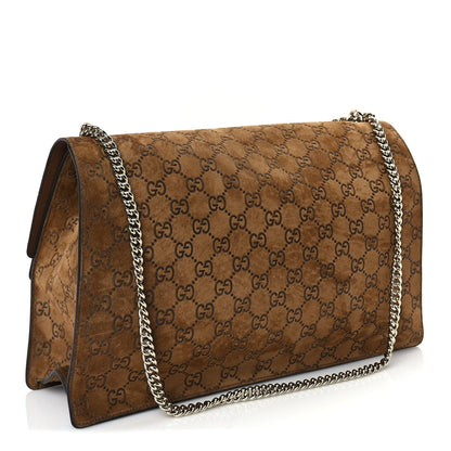 Gucci Suede GG Embossed Large Dionysus Shoulder Bag  Pepper Brown 2 of 8