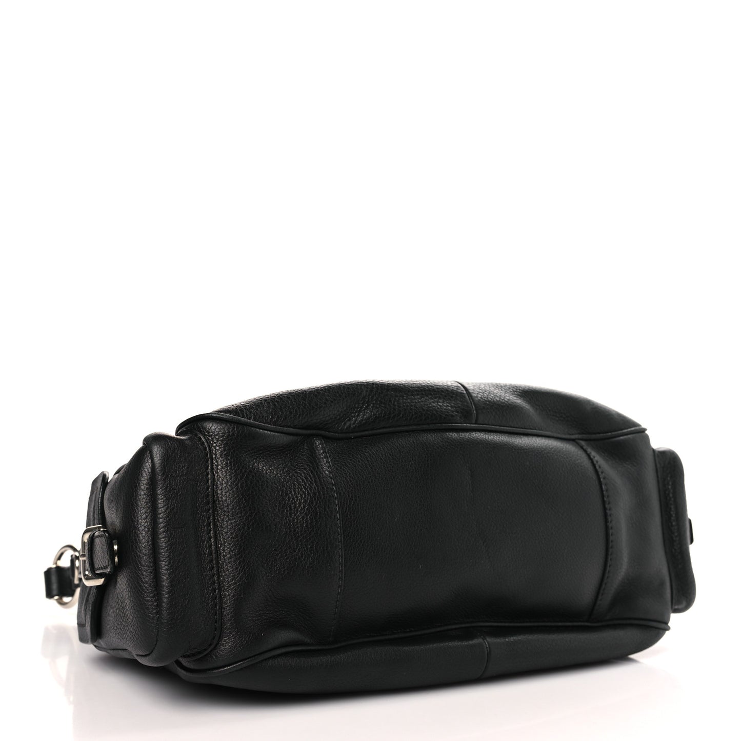 Vitello Daino Side Pocket Tote Black