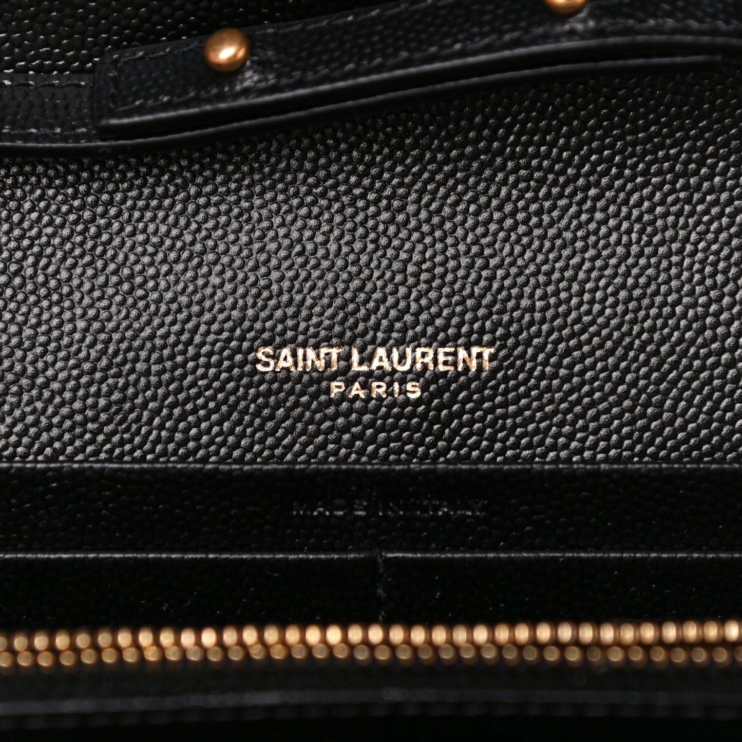 Grain De Poudre Mixed Matelasse Triquilt Monogram Chain Wallet Black