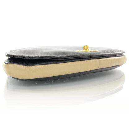 Chanel Lambskin Flap Bag Black Beige 4 of 9
