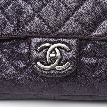 Chanel Iridescent Caviar Quilted Large Chic Flap Purple 10 of 15