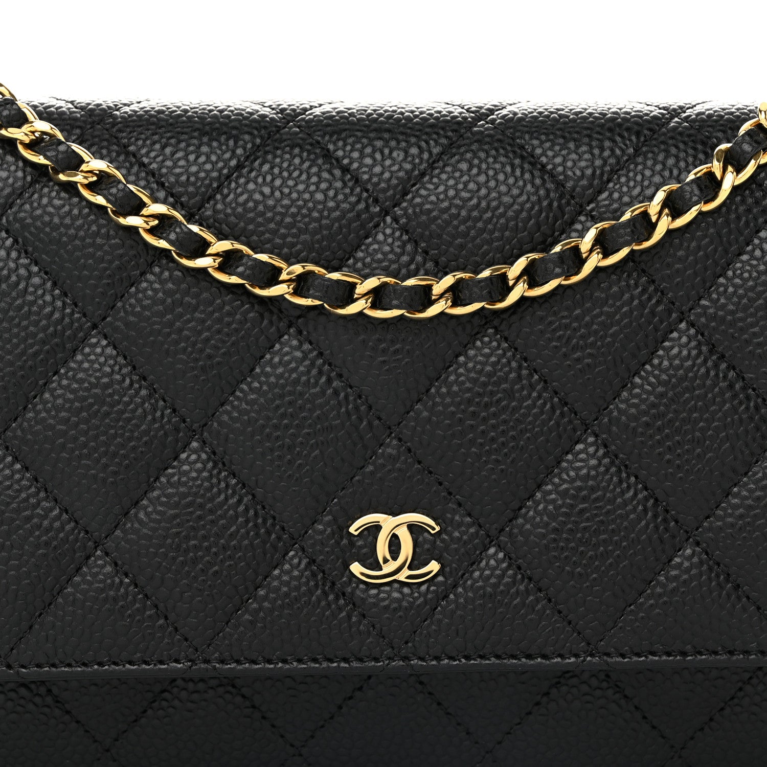 Chanel Caviar Quilted Wallet on Chain WOC Black 9 of 12