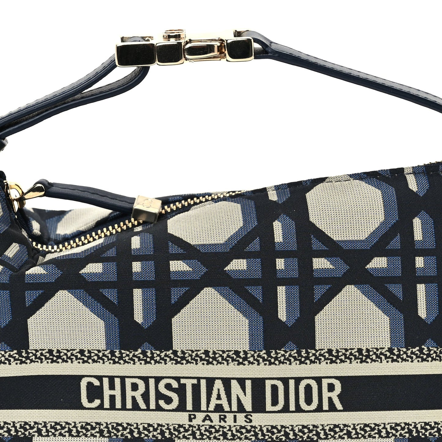 Technical Fabric Macrocannage DiorTravel Nomad Pouch  Beige Blue