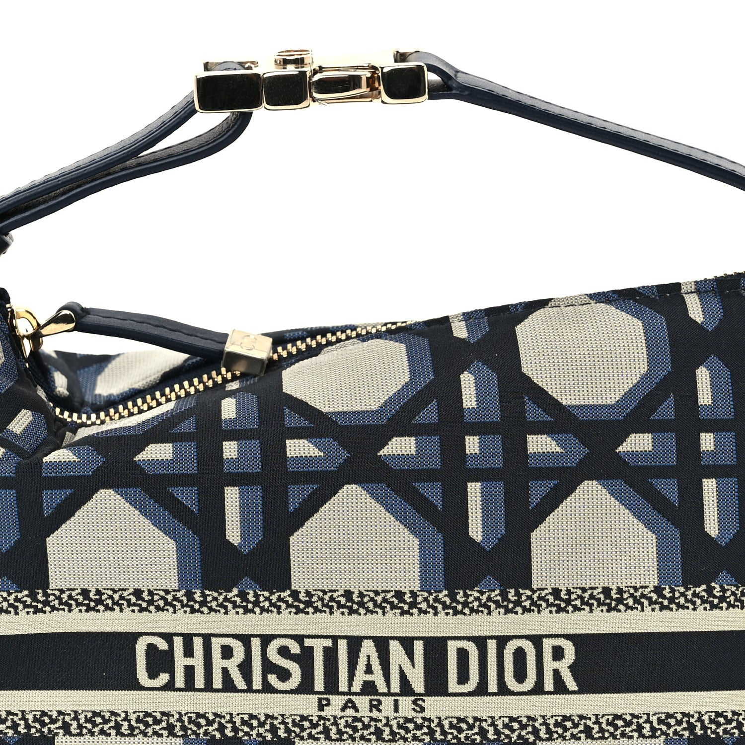 Christian Dior Technical Fabric Macrocannage DiorTravel Nomad Pouch  Beige Blue 6 of 8