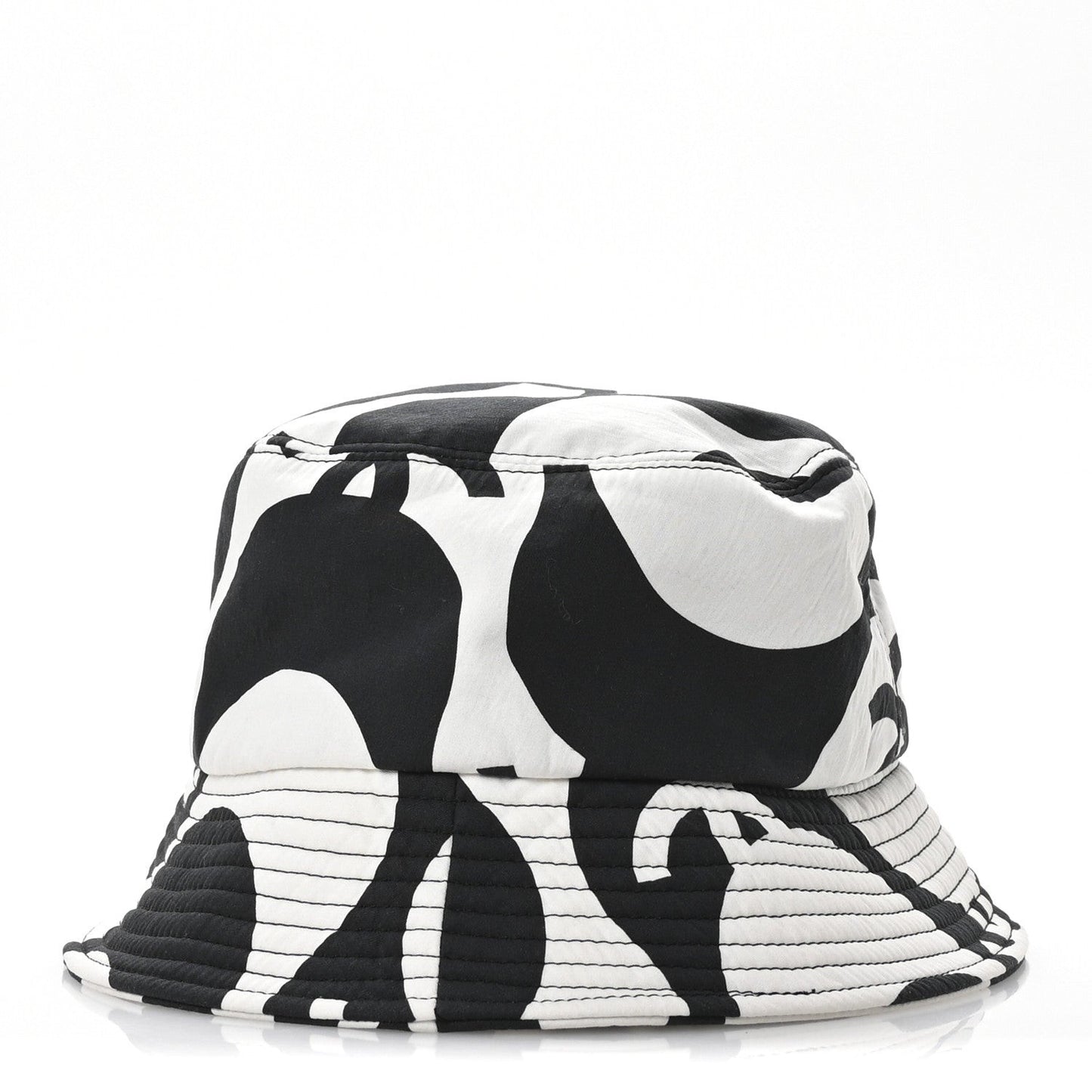 Cotton CC Bucket Hat Black White