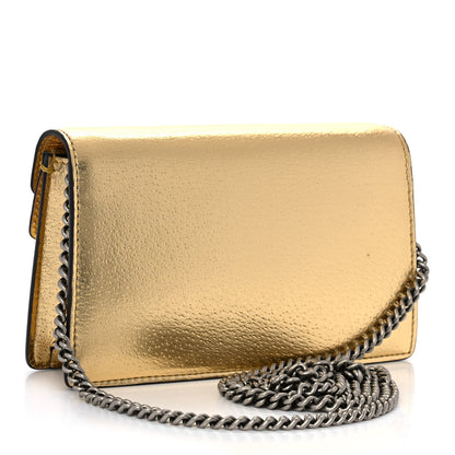 Gucci Metallic Calfskin Super Mini Dionysus Shoulder Bag Gold 3 of 9