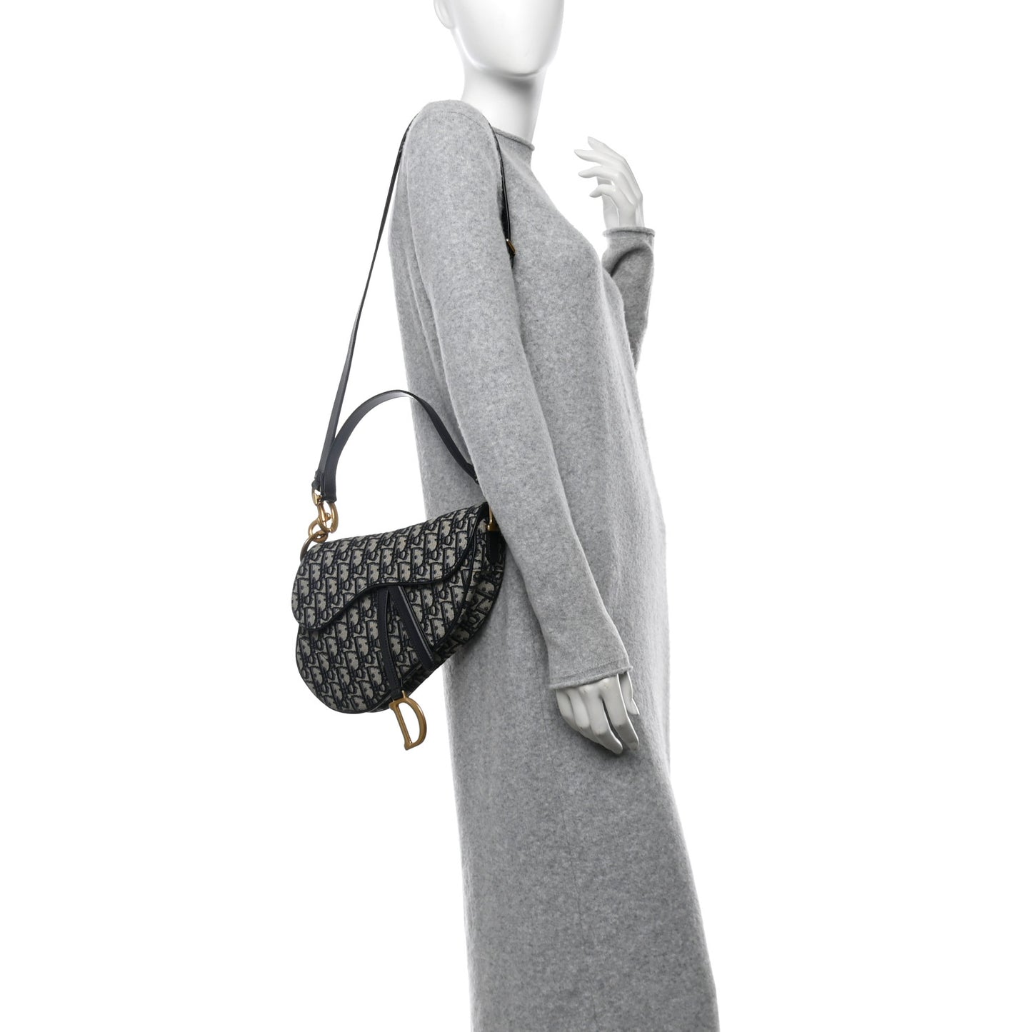 Oblique Saddle Bag With Strap Blue