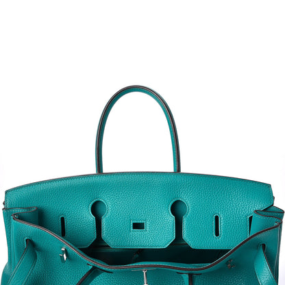Hermes Taurillon Clemence Birkin 35 Bleu Paon 21 of 23
