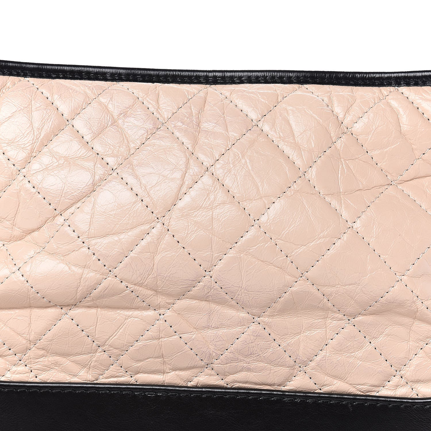 Chanel Aged Calfskin Quilted Medium Gabrielle Hobo Beige Black 11 of 12