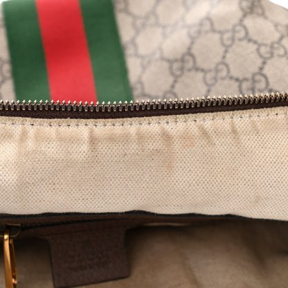 Gucci GG Supreme Monogram Web Small Ophidia Half Moon Hobo Brown 10 of 11