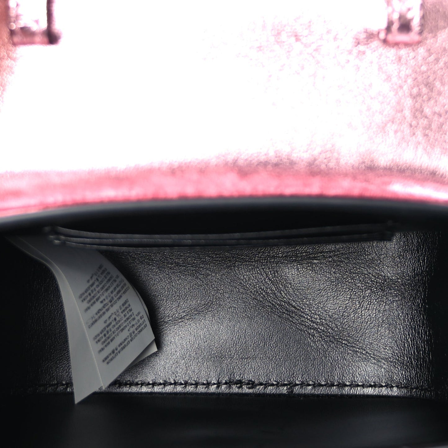 Metallic Crackled Lambskin Mini La Medusa Bag Pink