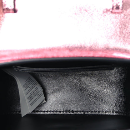 Versace Metallic Crackled Lambskin Mini La Medusa Bag Pink 4 of 8