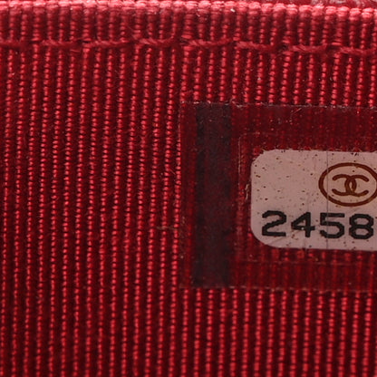 Chanel Caviar Quilted Flap Card Holder Wallet Red 8 of 10