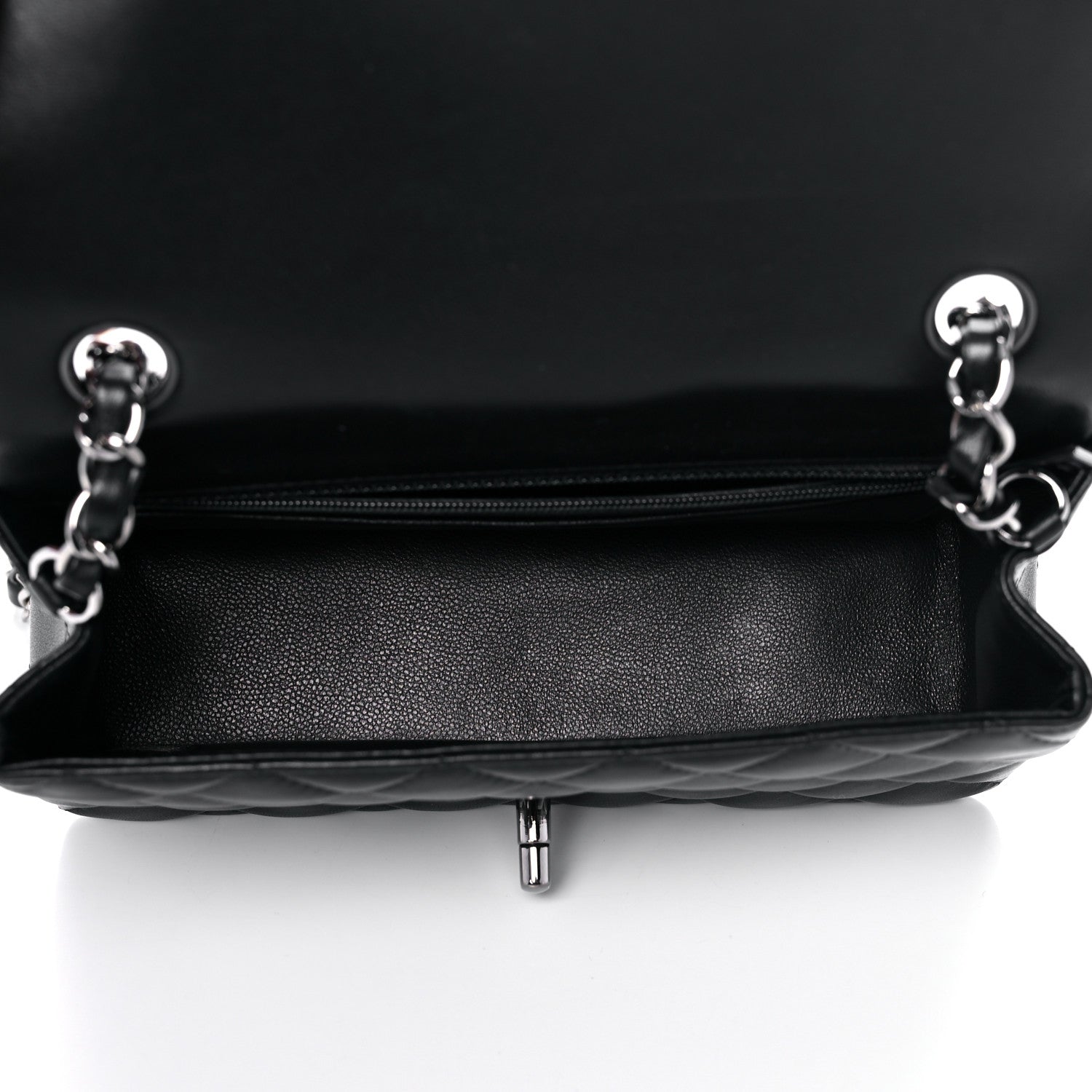 Chanel Lambskin Quilted Mini Rectangular Flap Black 5 of 15