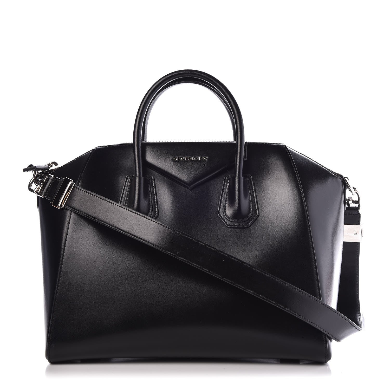 Givenchy Shiny Lord Calfskin Medium Antigona Black 1 of 8