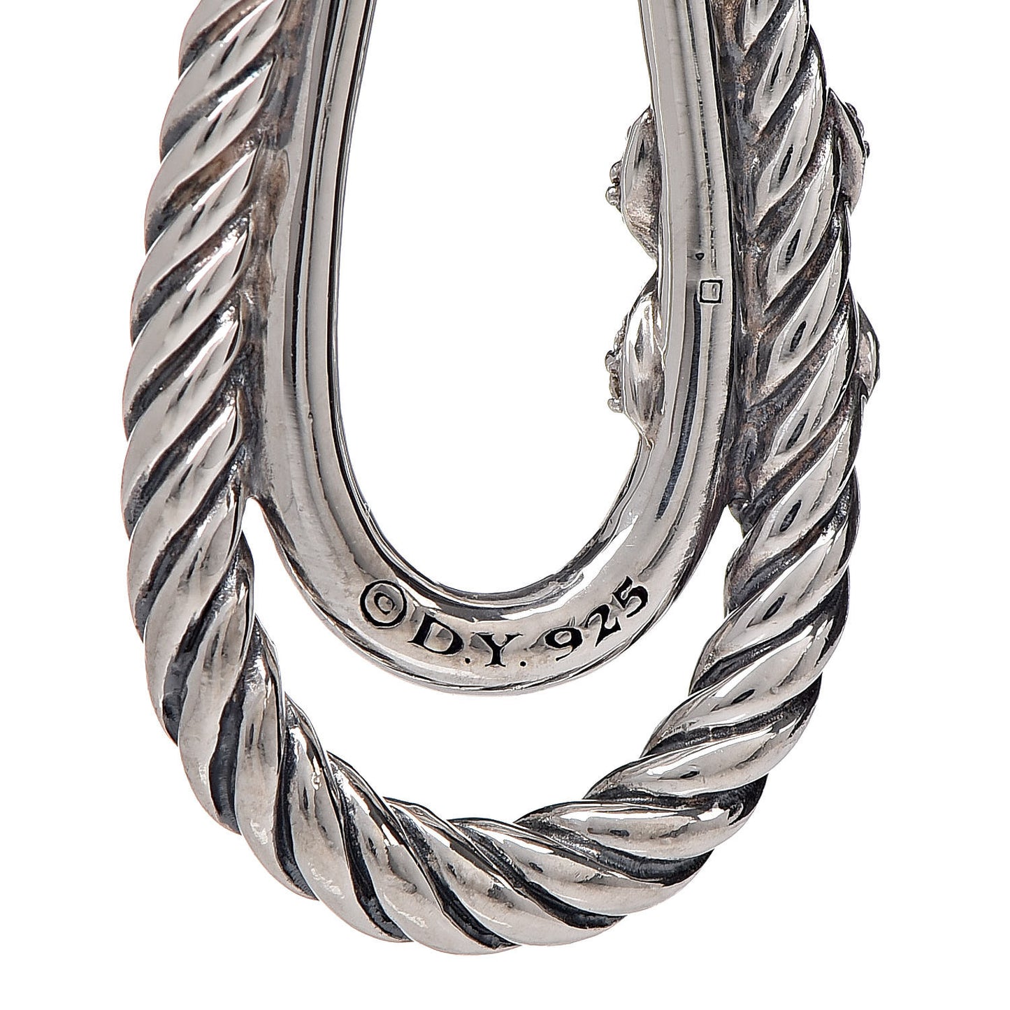 Sterling Silver Diamond X Drop Earrings