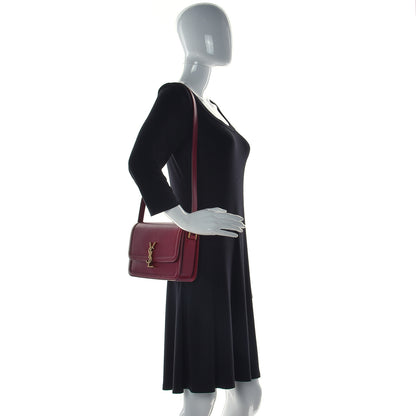 Saint Laurent Smooth Calfskin Small Solferino Satchel Rouge Opyum 2 of 8