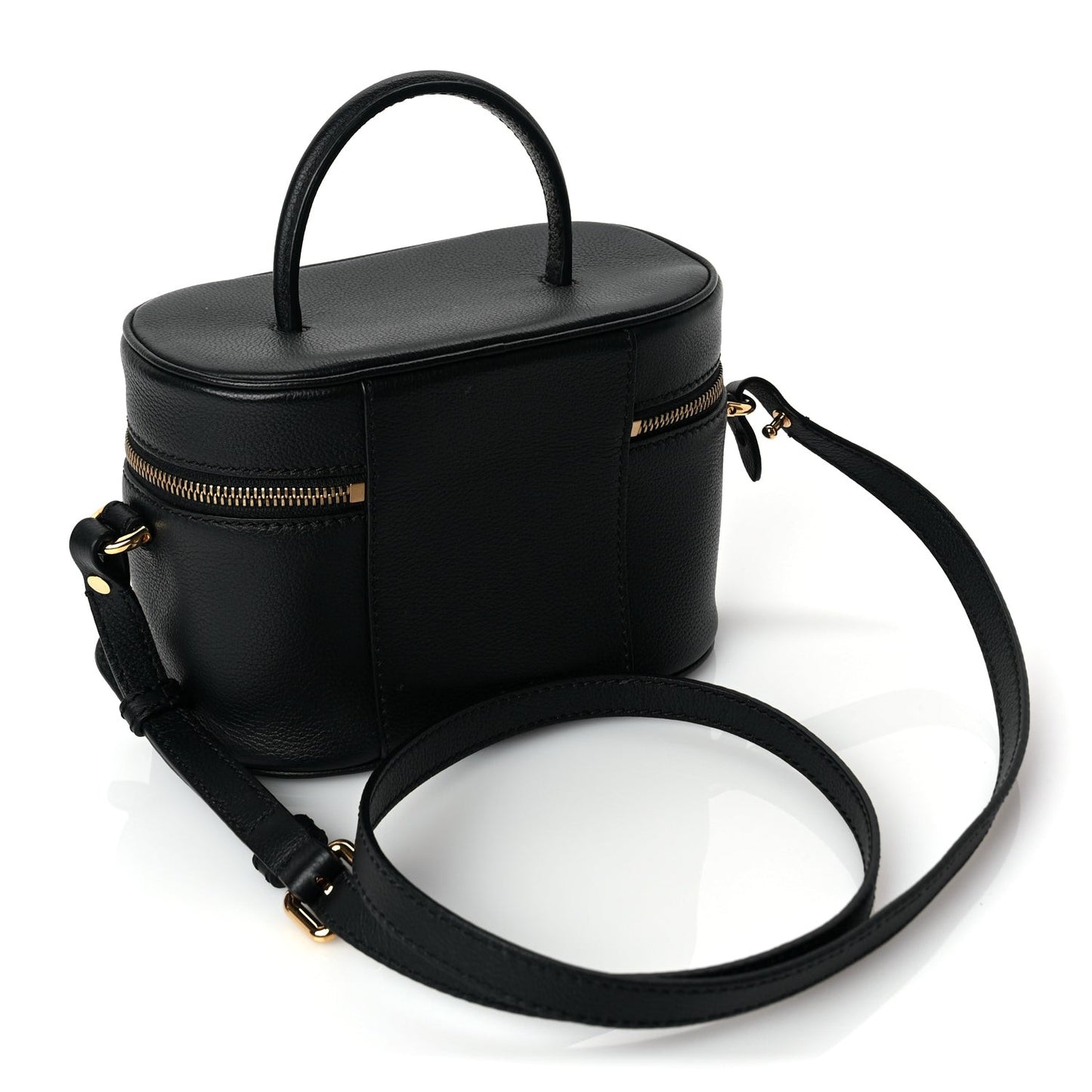 Grained Calfskin La Medusa Mini Shoulder Bag Black