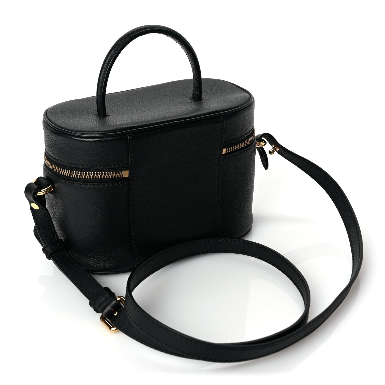 Versace Grained Calfskin La Medusa Mini Shoulder Bag Black 2 of 9