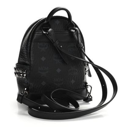 MCM Visetos Side Stud X-Mini Stark Bebe Boo Backpack Black 3 of 12