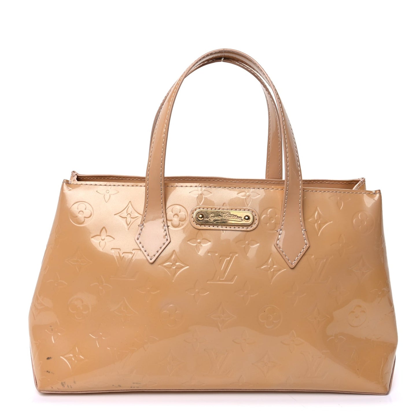 Wilshire Monogram Vernis Handbag Rose Florentin